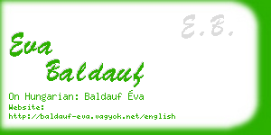 eva baldauf business card
