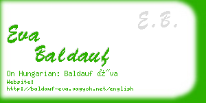 eva baldauf business card